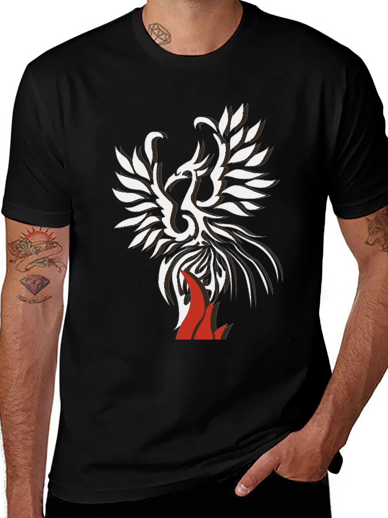 Variant 25 of Phoenix Graphic Print Tee - Black