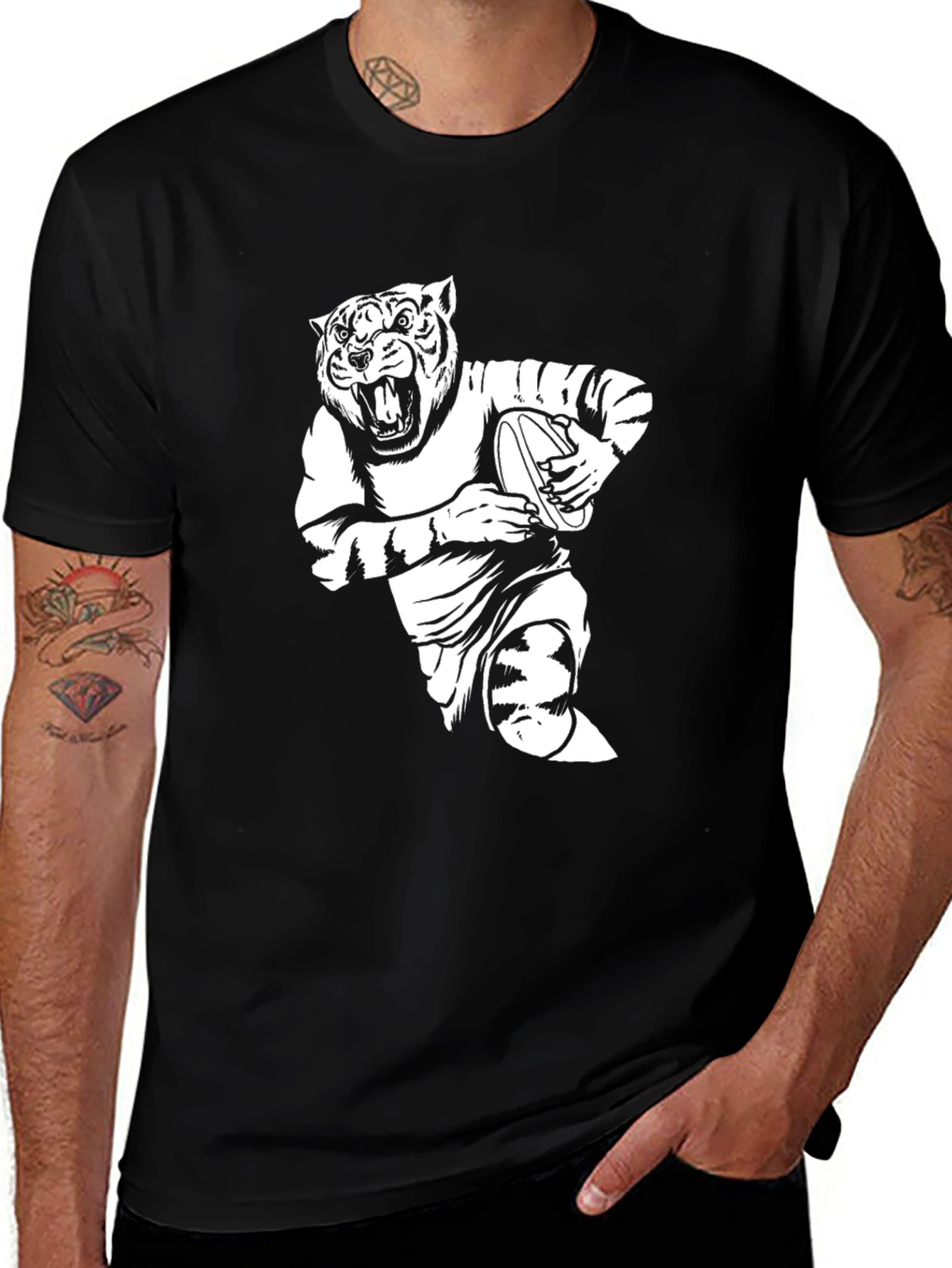 Variant 26 of Black Tiger Rugby Graphic T-Shirt