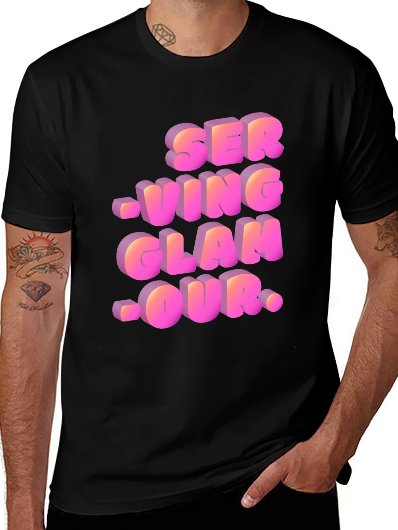 Variant 14 of Serving Glamour T-Shirt - Stylish Graphic Tee