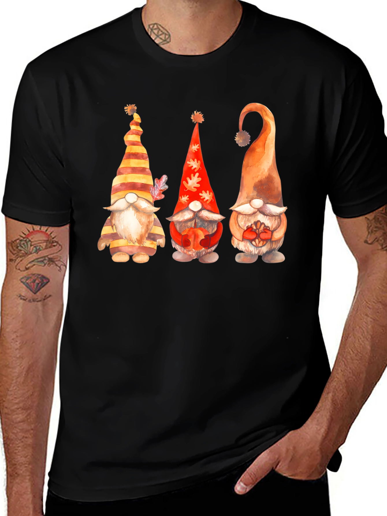 Variant 3 of Fall Gnomes Graphic Tee - Autumn Harvest T-Shirt