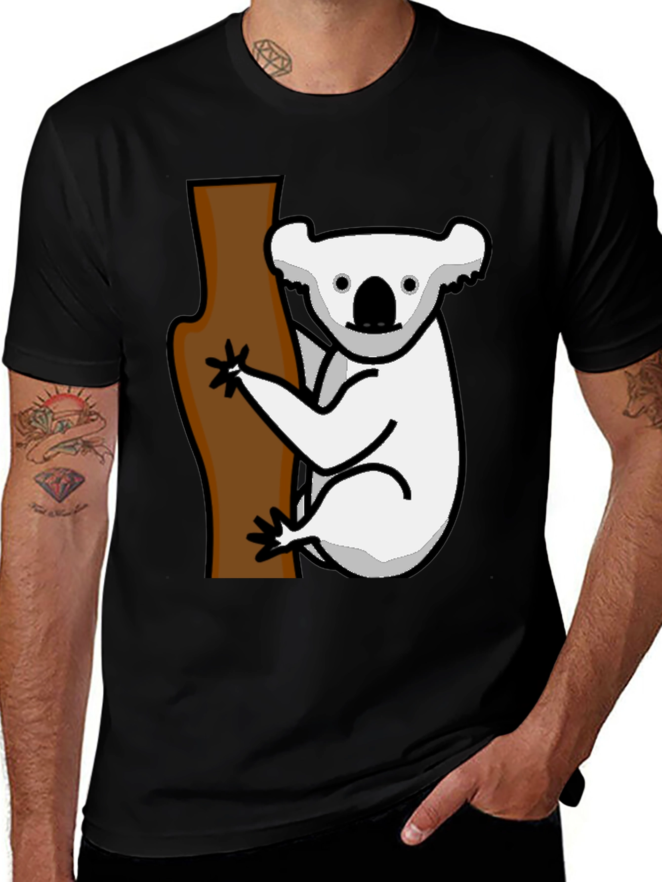 Variant 4 of Koala Tree Graphic Tee - Black