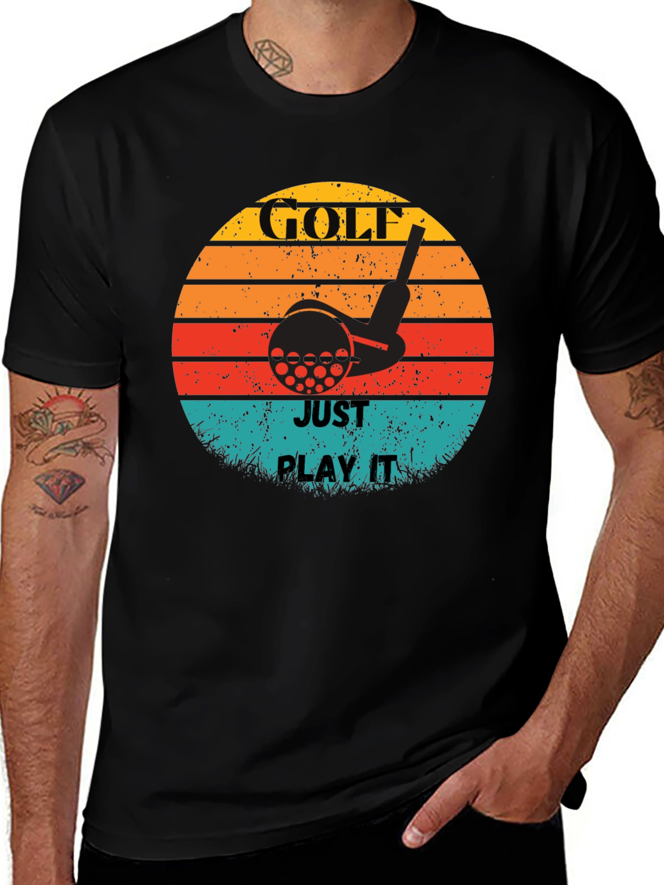 Golf Just Play It Retro Graphic Tee