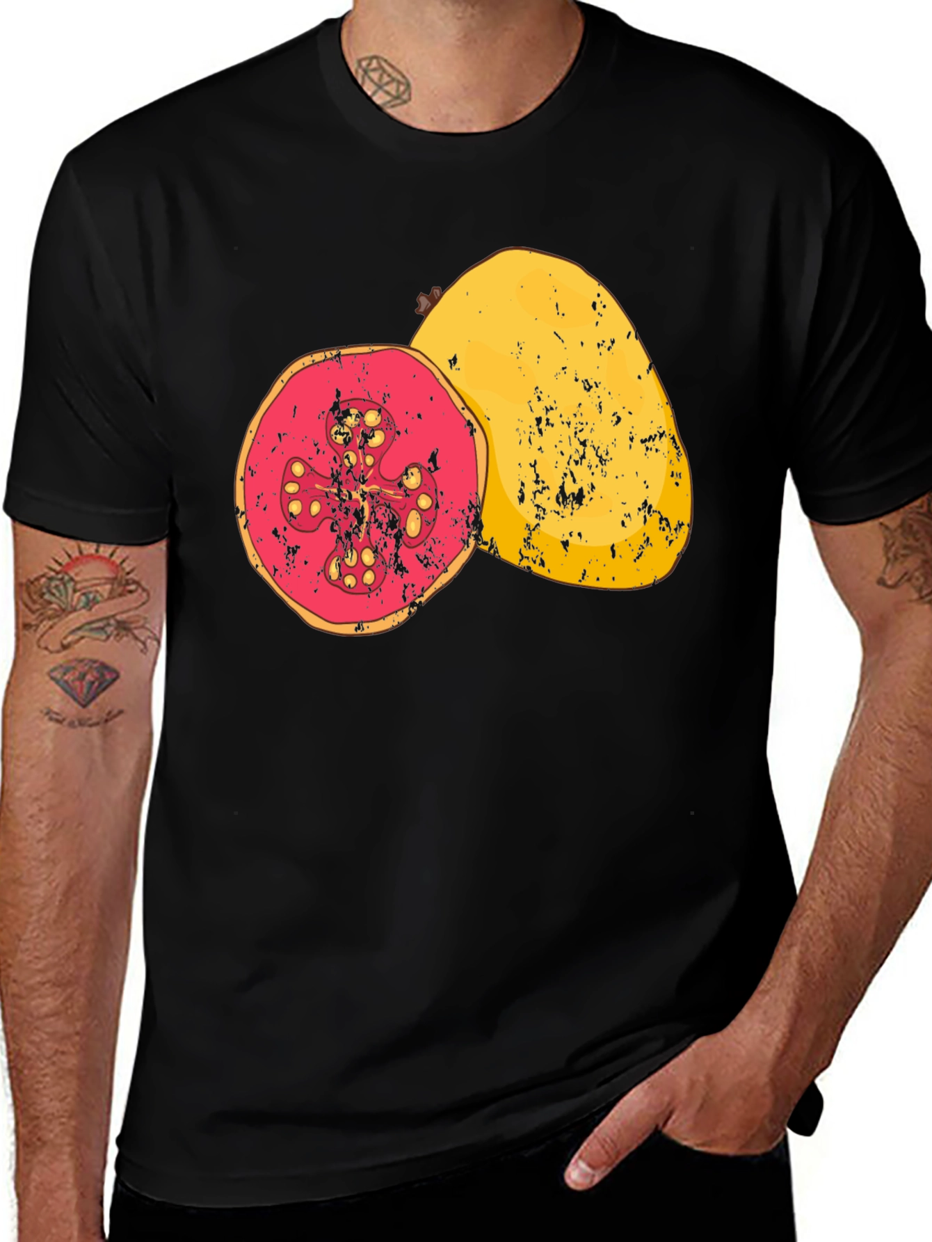 Variant 17 of Guava Graphic Tee - Tropical Fruit Design