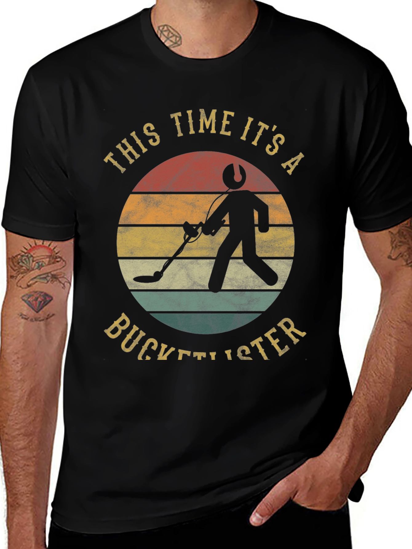 Variant 7 of Bucket Lister T-Shirt - Metal Detecting Hobby Tee