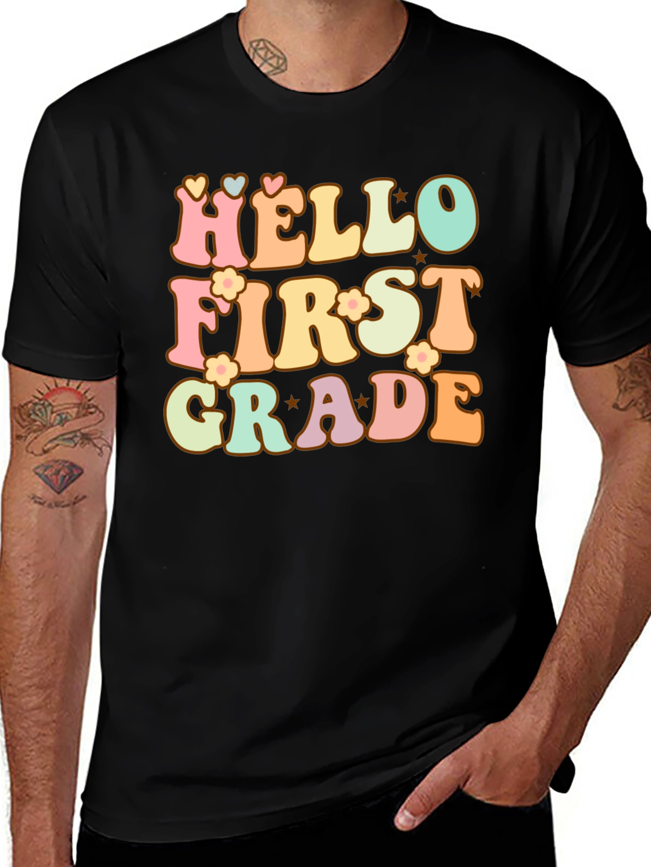 Variant 9 of Hello First Grade Retro Graphic Tee