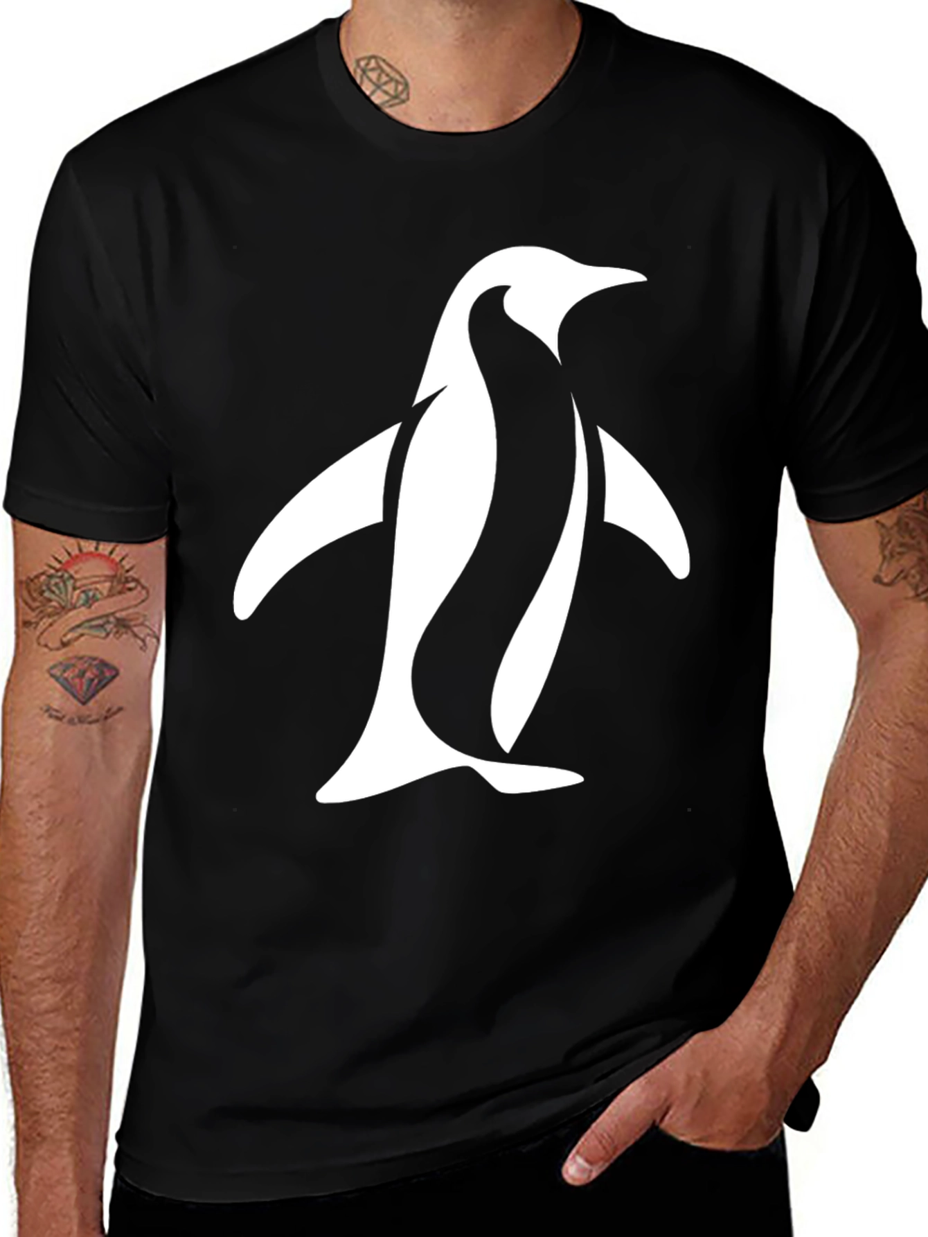 Variant 24 of Penguin Graphic Black T-Shirt - Stylish & Unique