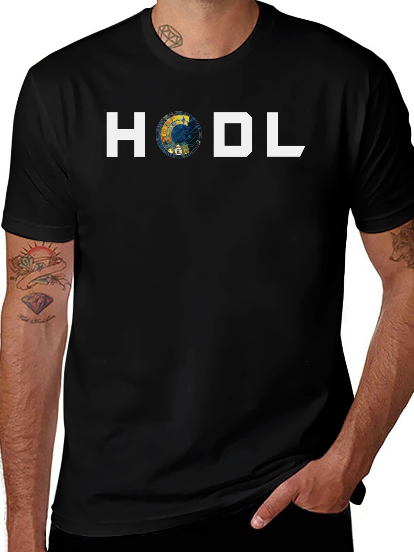 Variant 21 of HODL Crypto T-Shirt - Invest & Hold On For Dear Life!