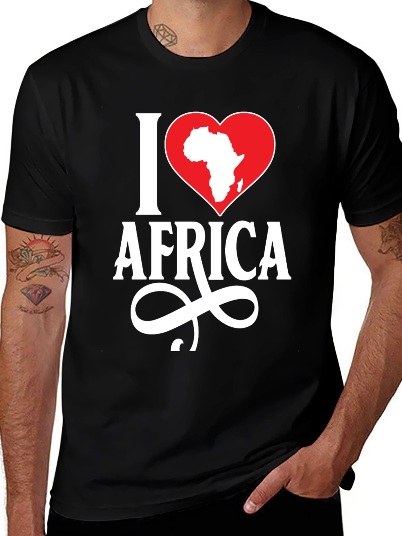 I Heart Africa T-Shirt - Black Cotton Tee
