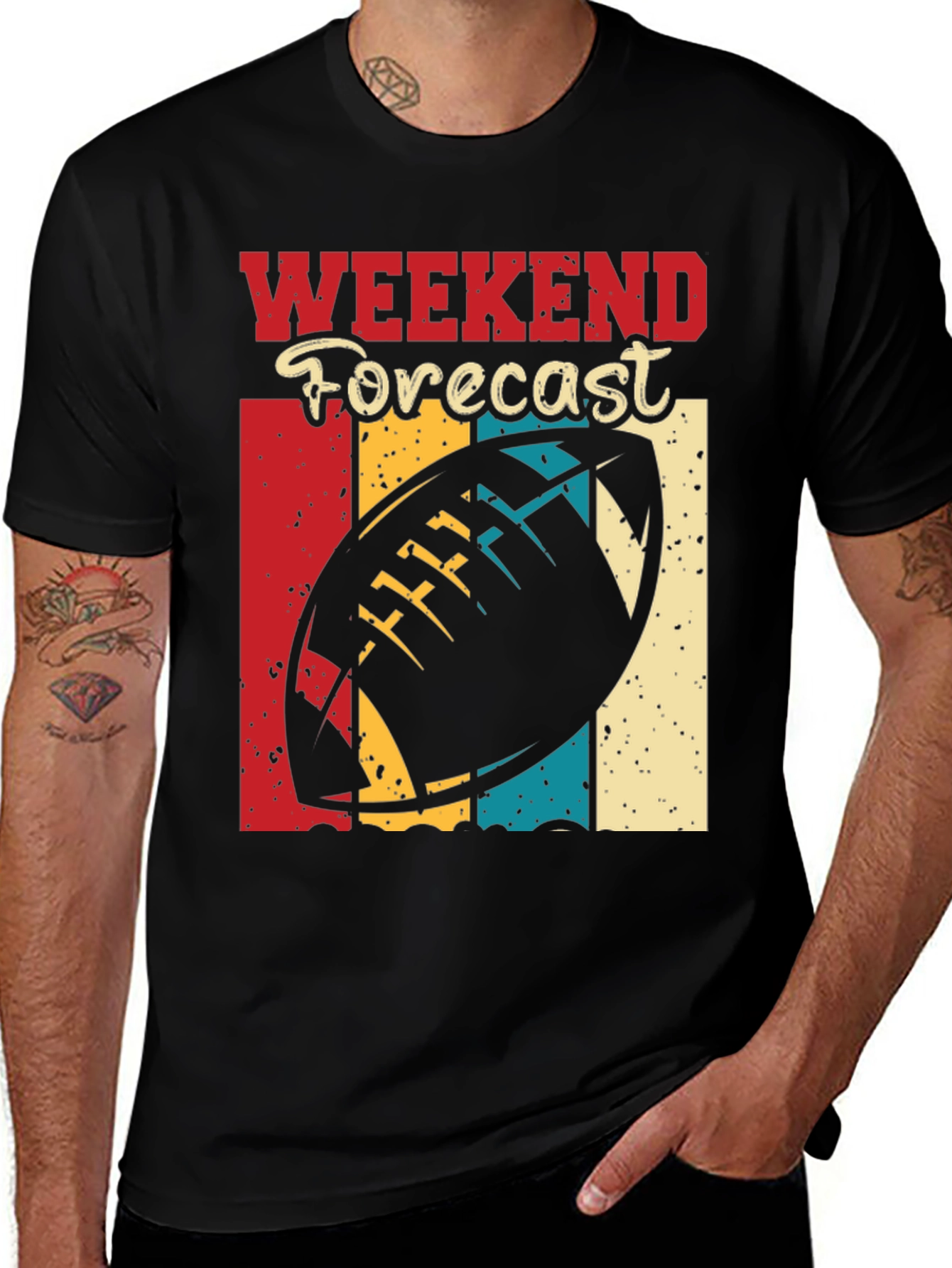 Variant 30 of Weekend Forecast Football T-Shirt