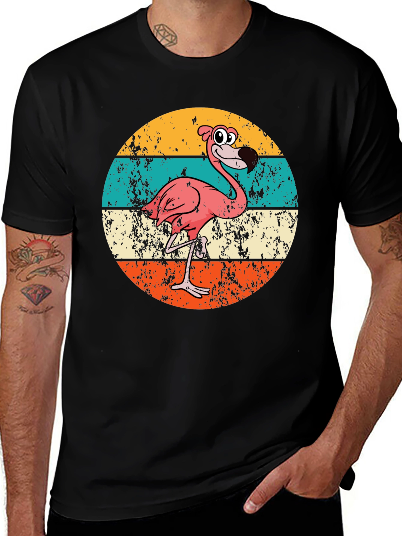 Variant 10 of Retro Flamingo Graphic Tee