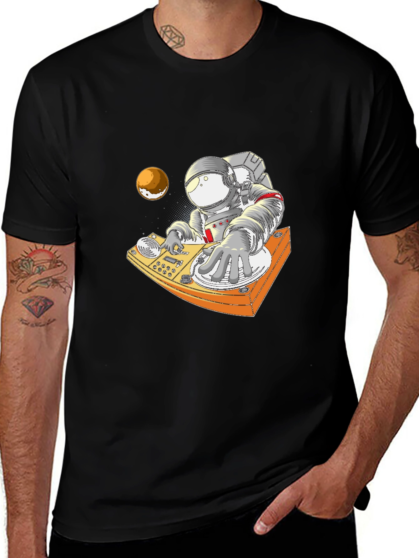 Variant 17 of Astronaut DJ Graphic T-Shirt - Space Music Vibes