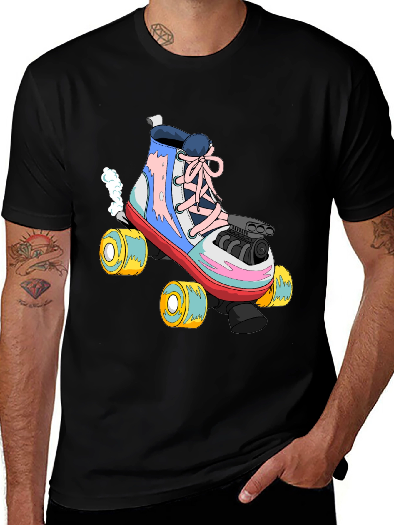 Variant 2 of Cool Roller Skate Cartoon Tee