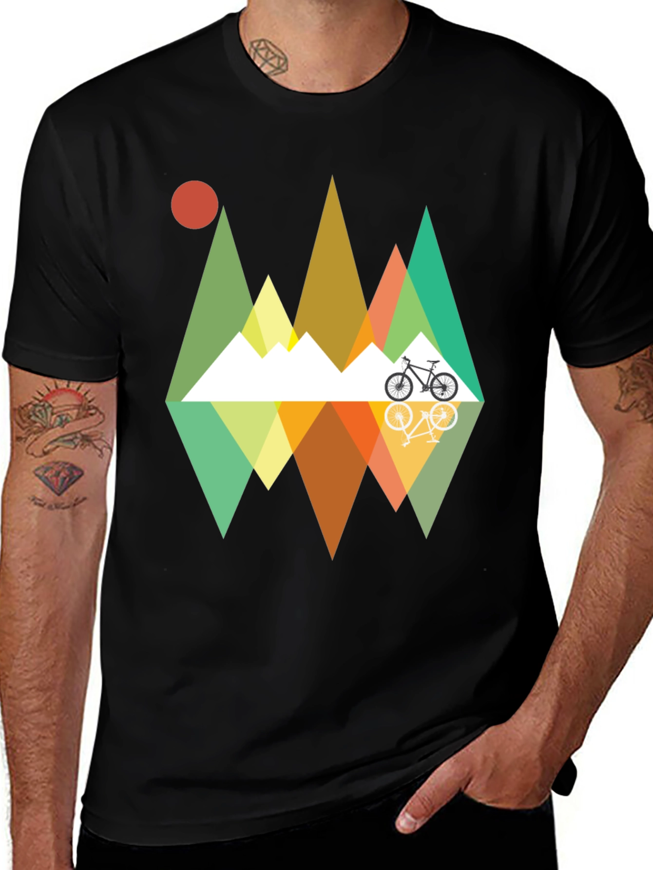 Variant 21 of Mountain Biking Graphic Tee - Adventure Ready!