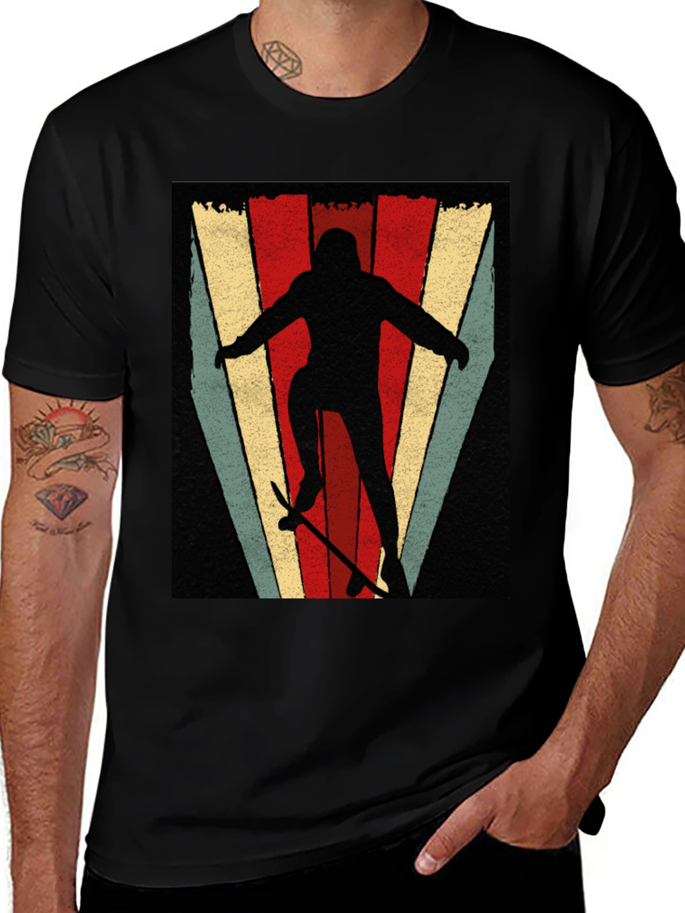 Variant 14 of Retro Skateboarder Graphic T-Shirt