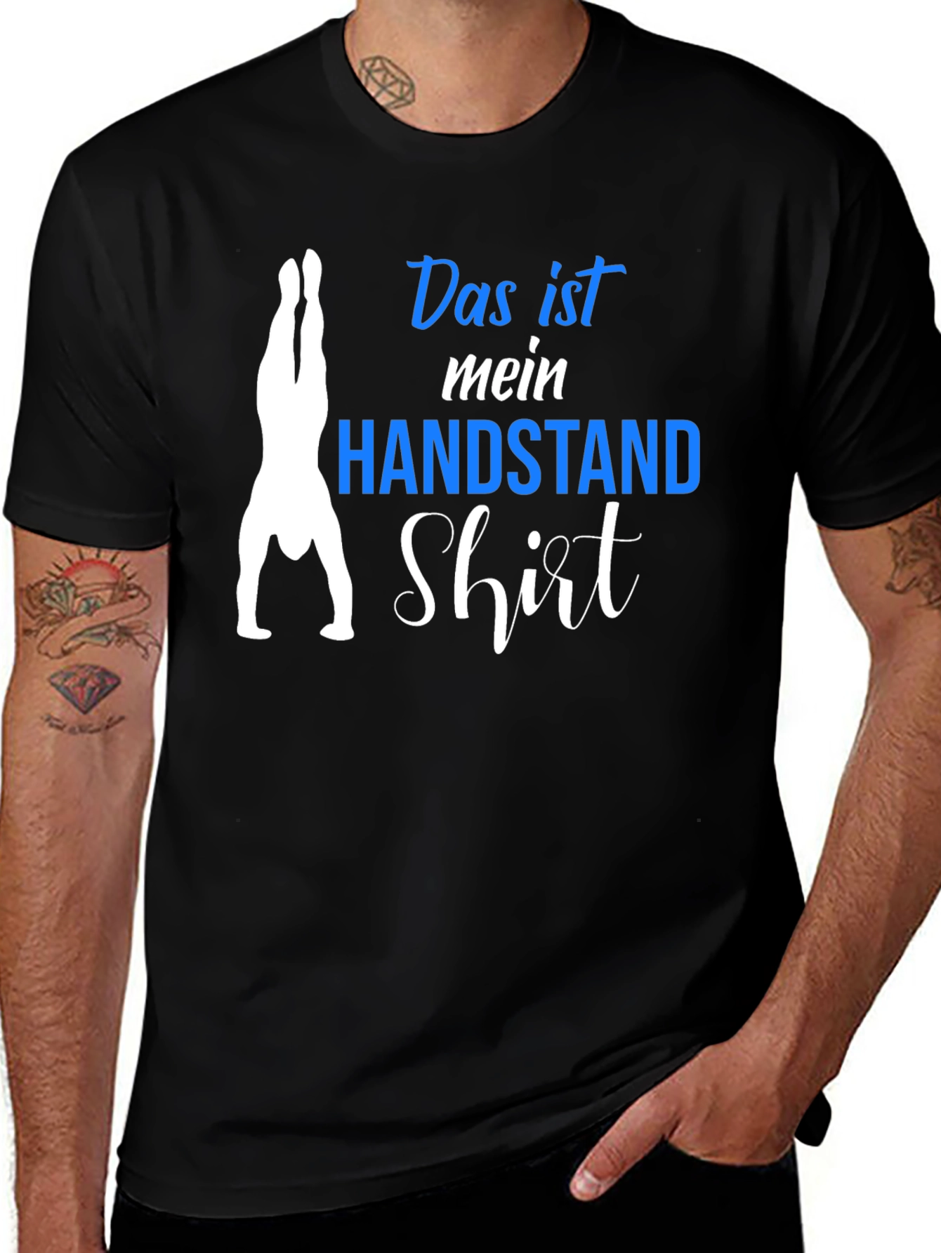 Black Handstand Shirt - Men's Black Graphic Tee main image