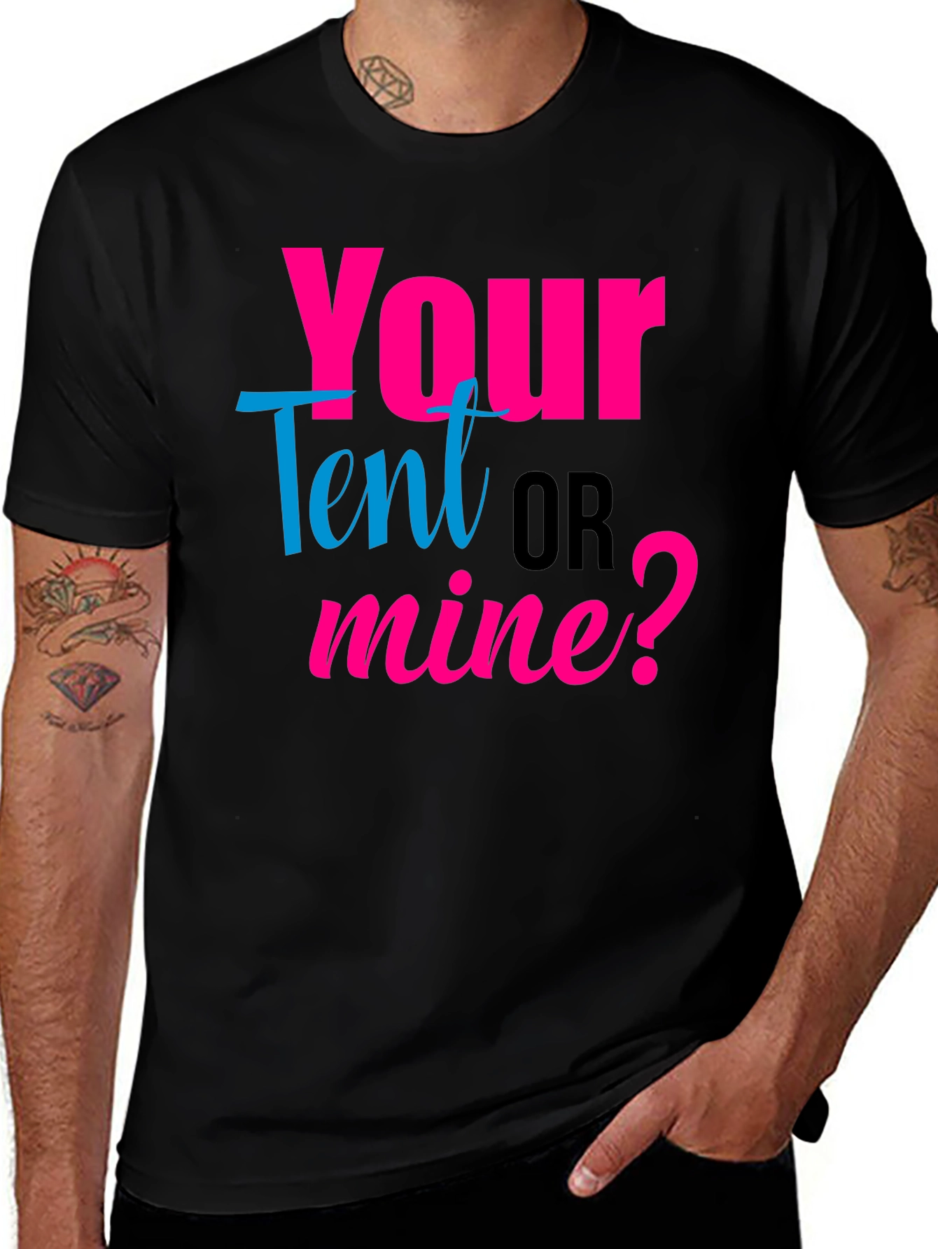 Variant 28 of Your Tent or Mine T-Shirt - Funny Camping Tee