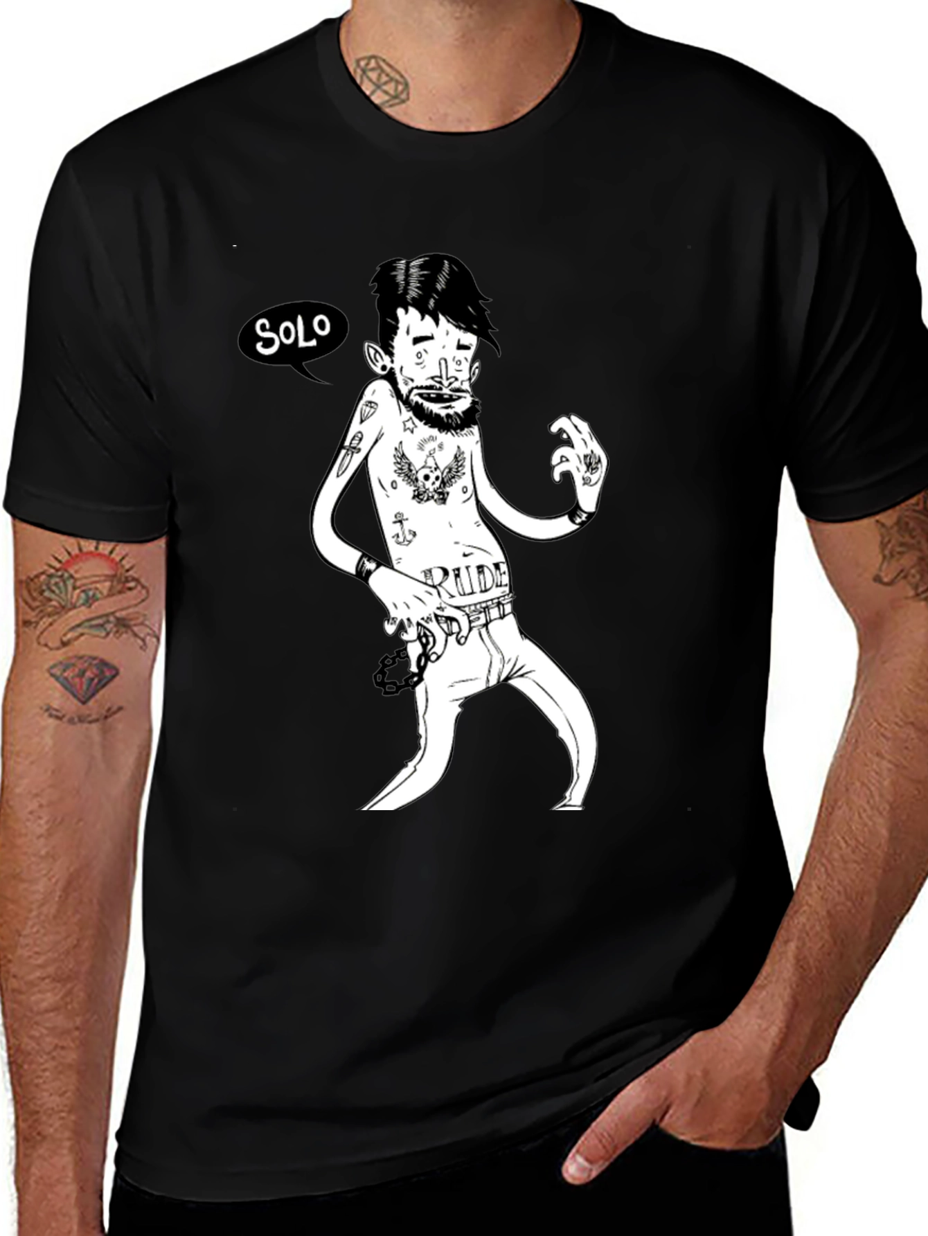 Variant 21 of Solo Rude Tattoo T-Shirt