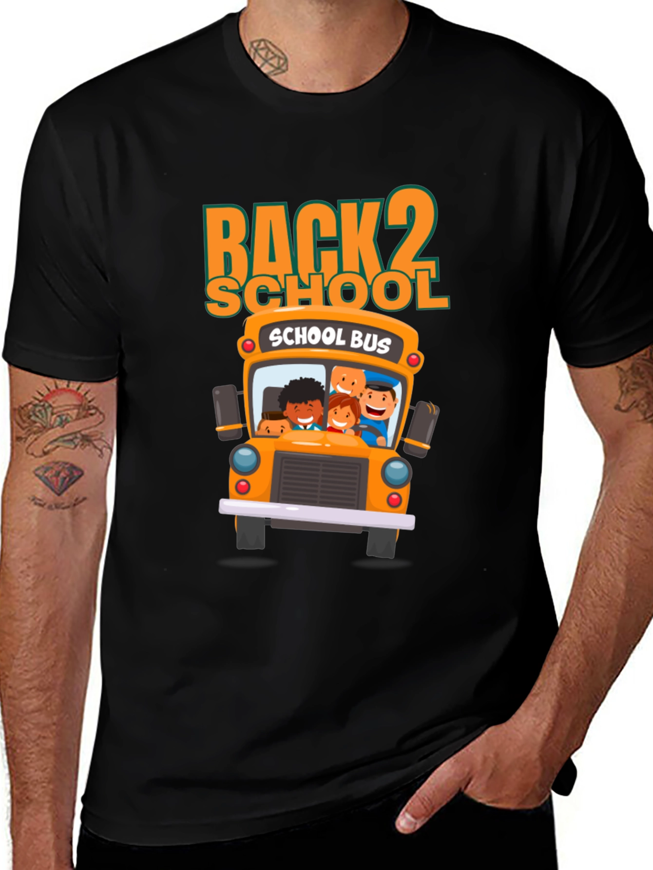 Variant 24 of Back to School T-Shirt - School Bus Design