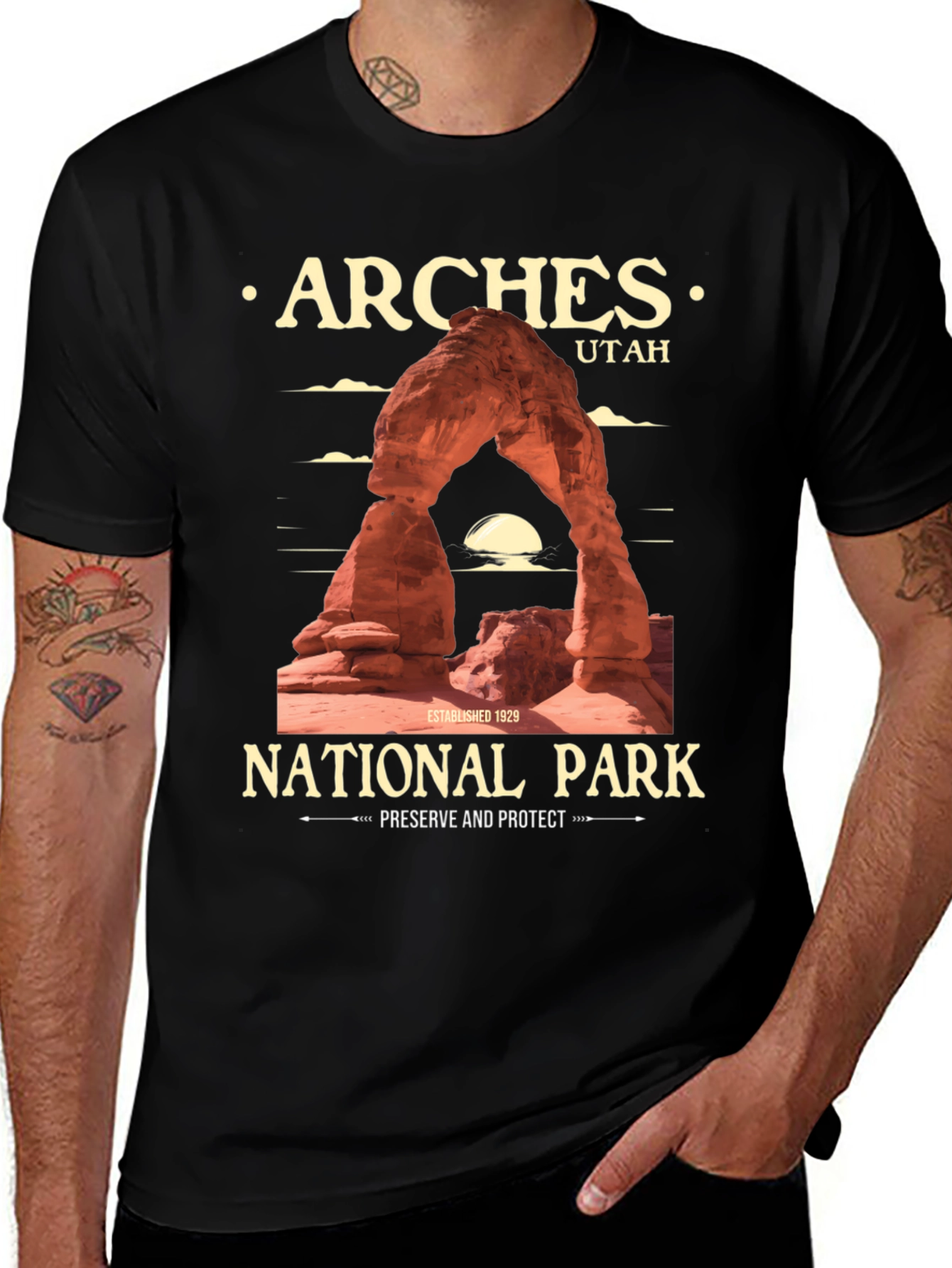 Arches National Park Black T-Shirt