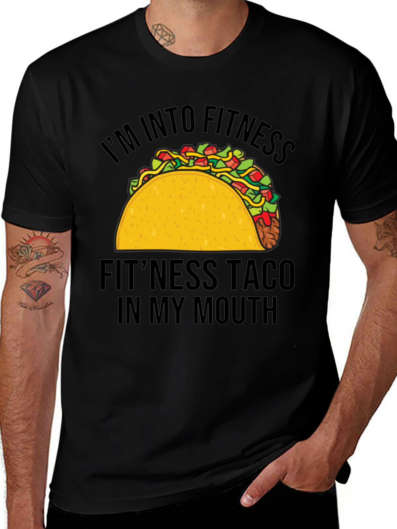Variant 8 of Fitness Taco Funny Graphic Tee