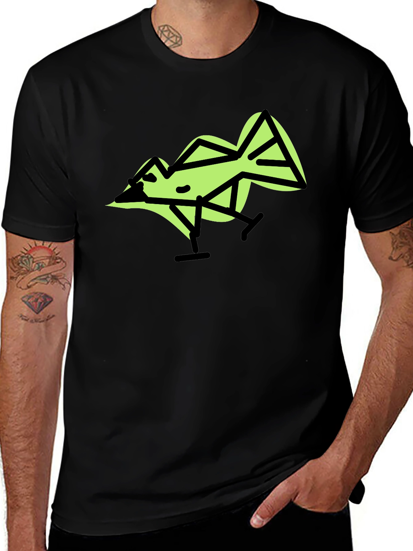 Variant 9 of Geometric Bird Graphic T-Shirt