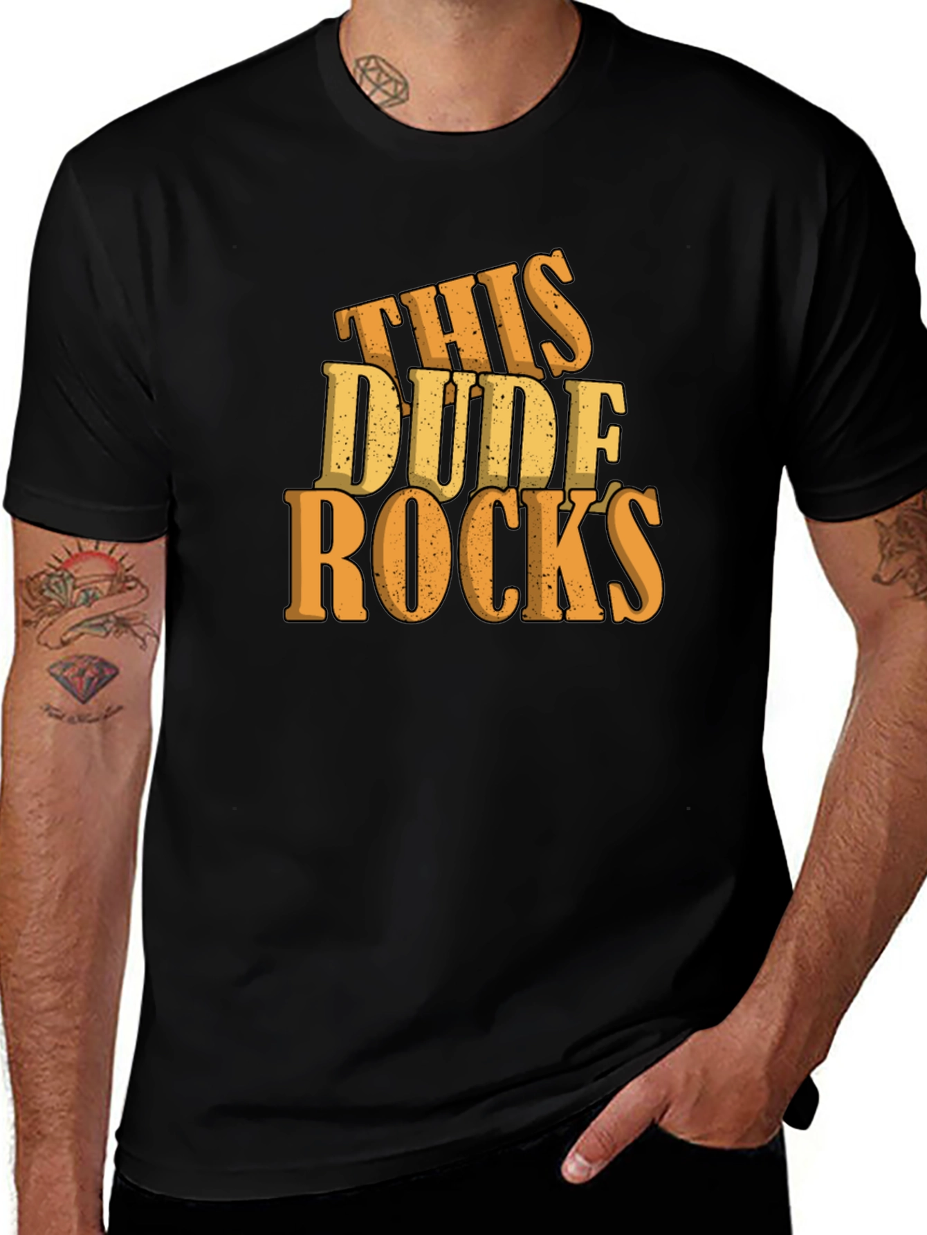 This Dude Rocks Graphic T-Shirt - Stylish Comfort