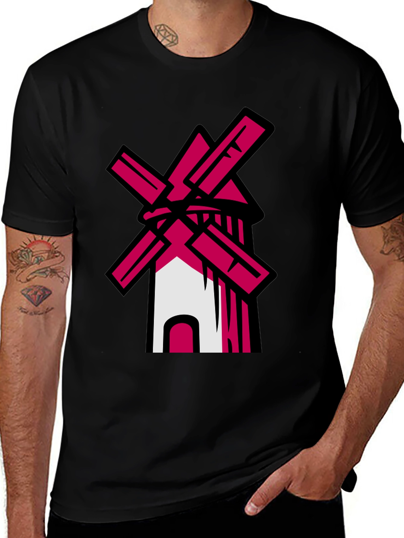 Variant 8 of Windmill Graphic Tee - Stylish & Unique Design