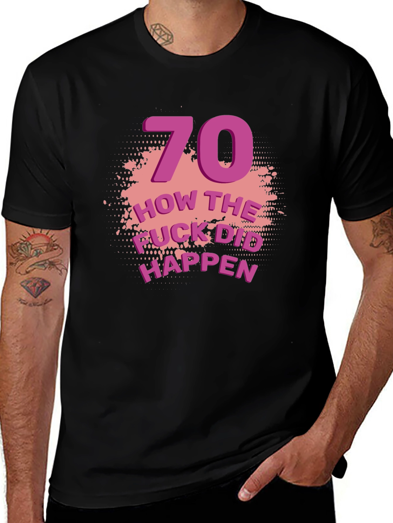 Variant 28 of 70th Birthday T-Shirt: How the F*ck Did That Happen?! Funny Tee