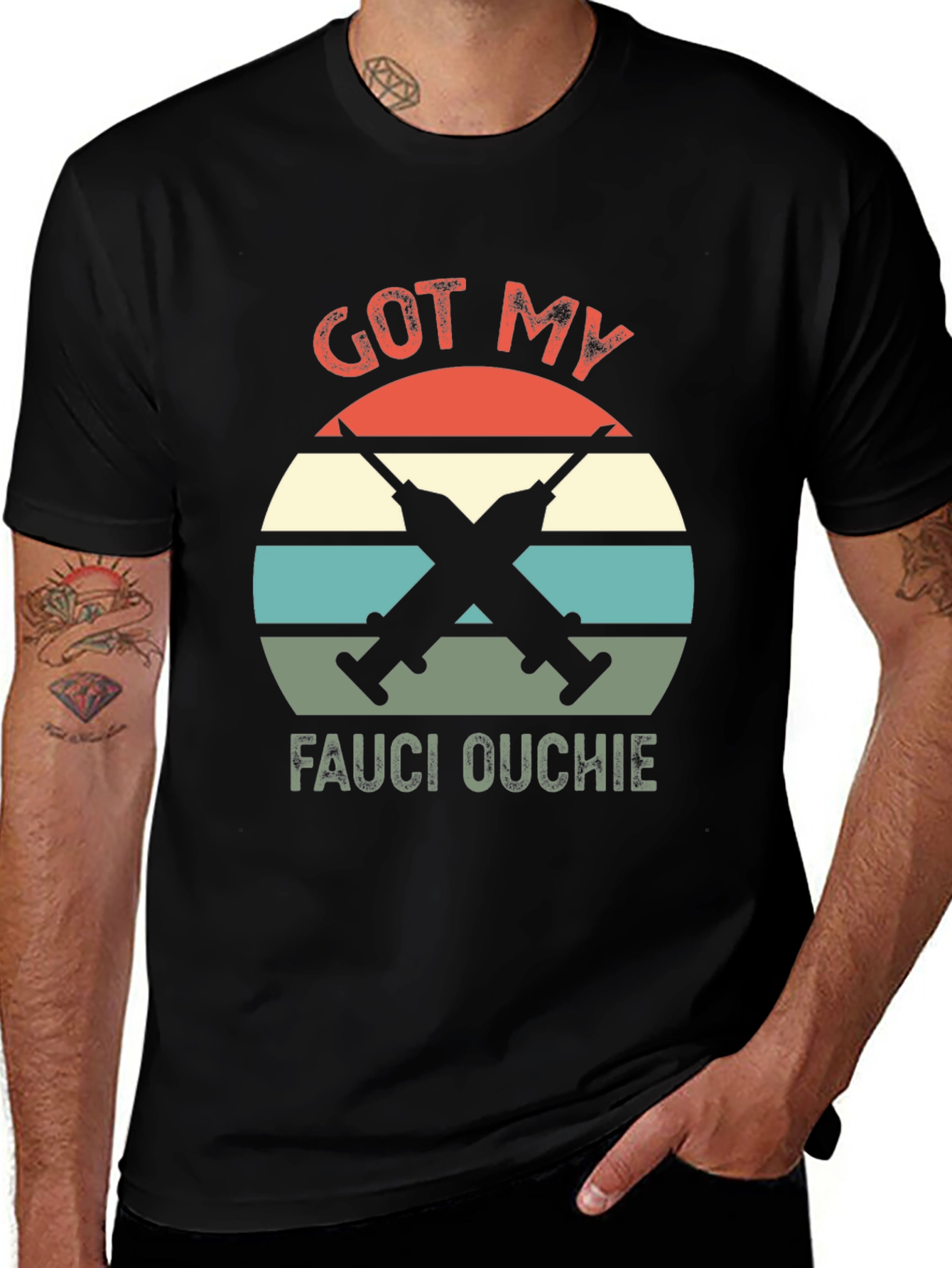 Variant 11 of Got My Fauci Ouchie Retro T-Shirt