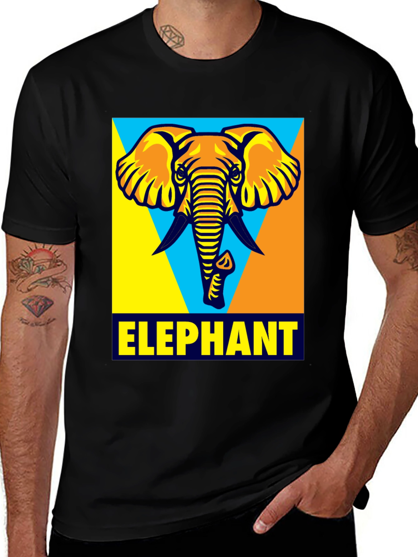 Variant 18 of Elephant Graphic T-Shirt - Cool Animal Design
