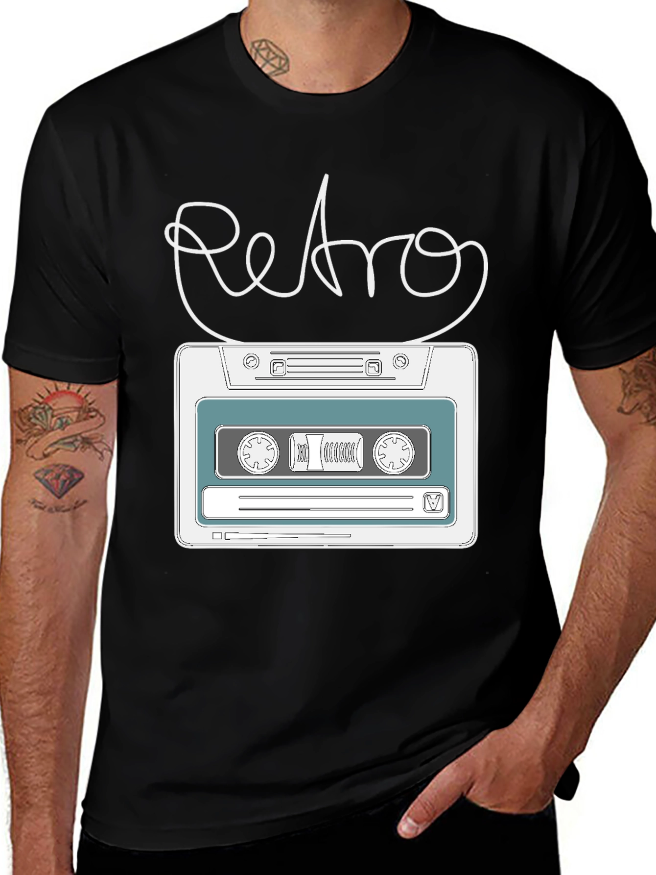 Variant 8 of Retro Cassette Tape Graphic Tee - Vintage Style