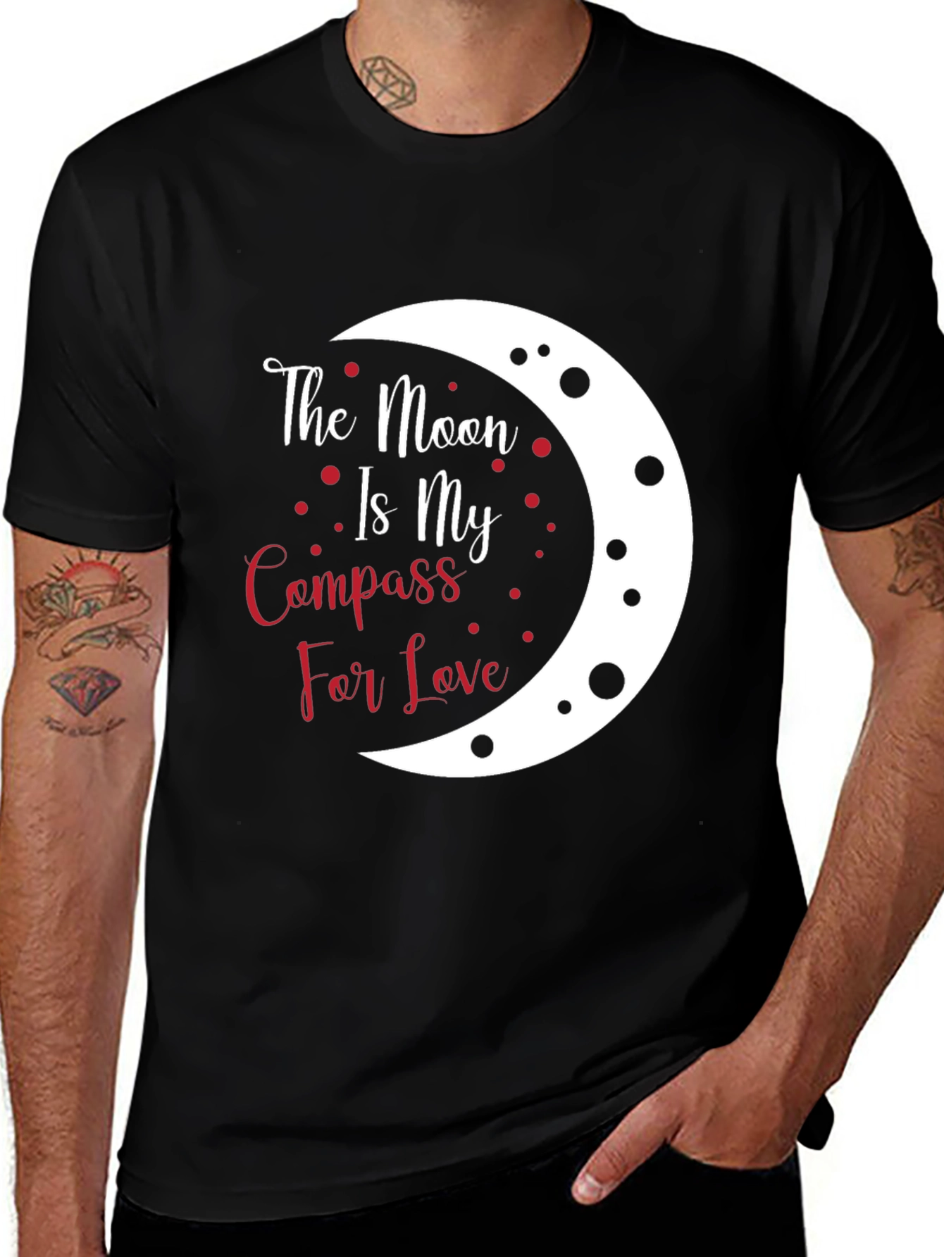 Variant 23 of Moon Compass Love T-Shirt - Unique Graphic Tee
