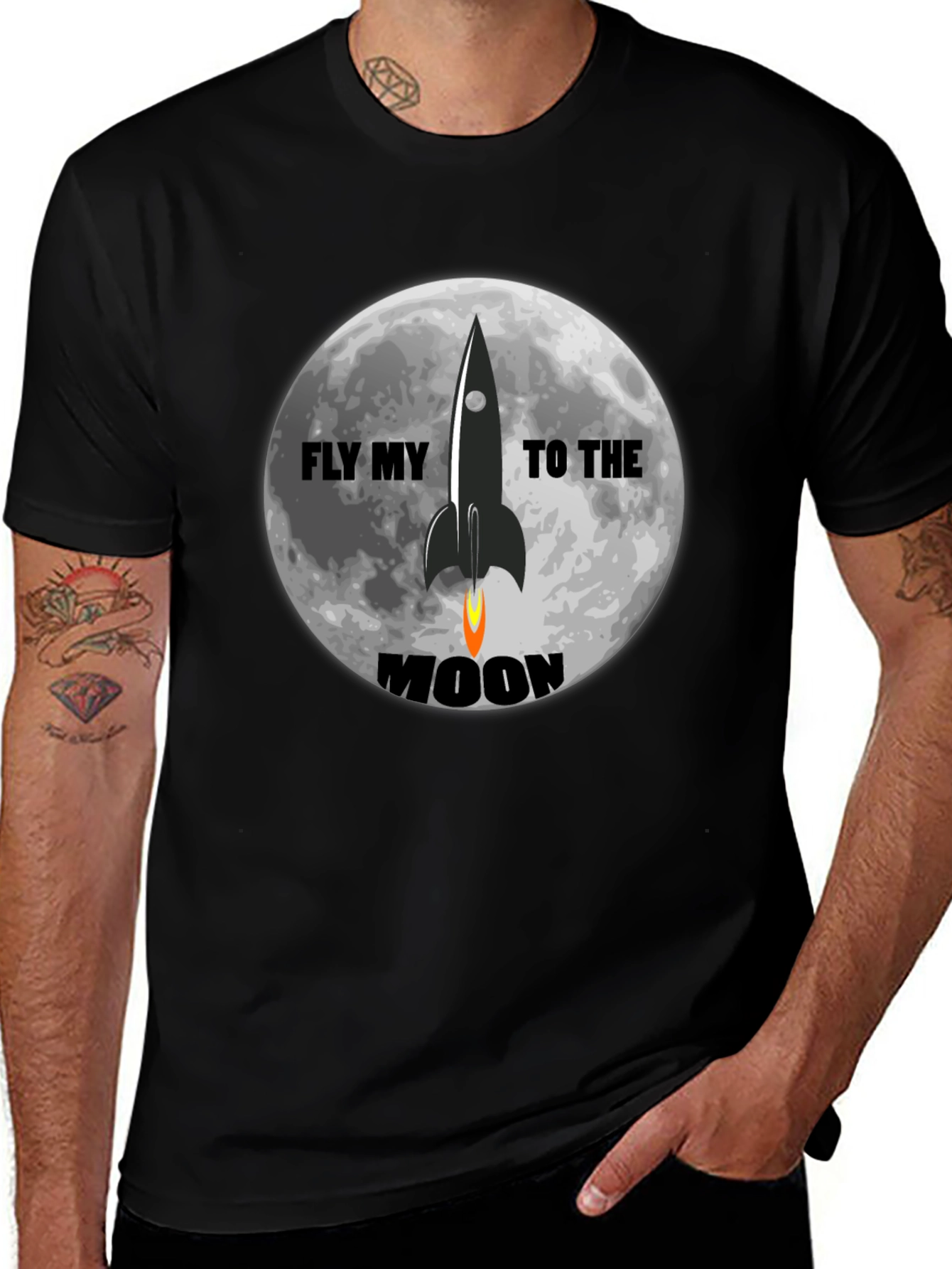 Variant 9 of Fly Me To The Moon Rocket T-Shirt