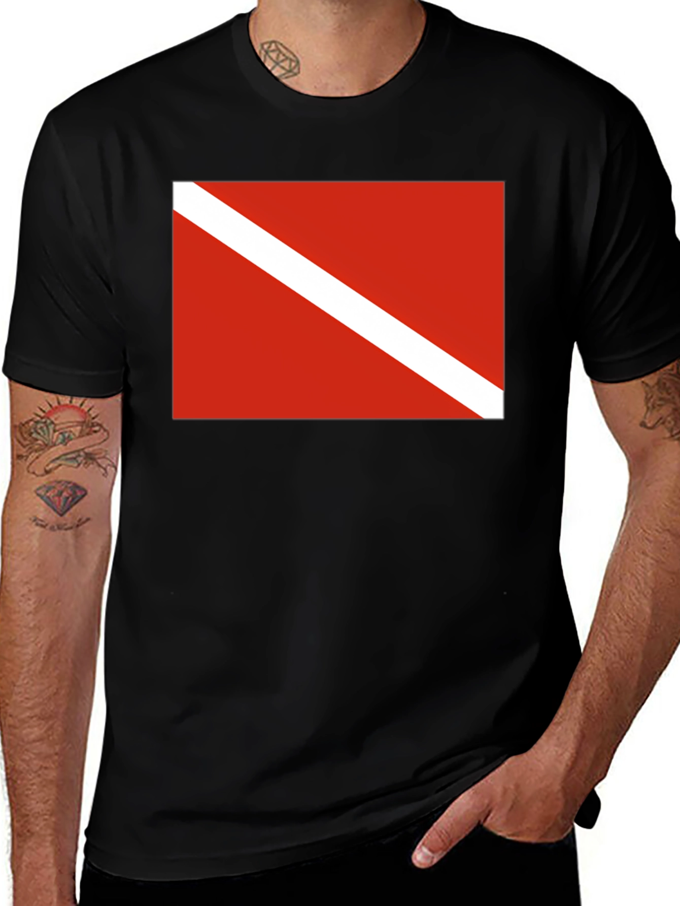 Variant 24 of Diver Down Flag T-Shirt - Scuba Diving Tee