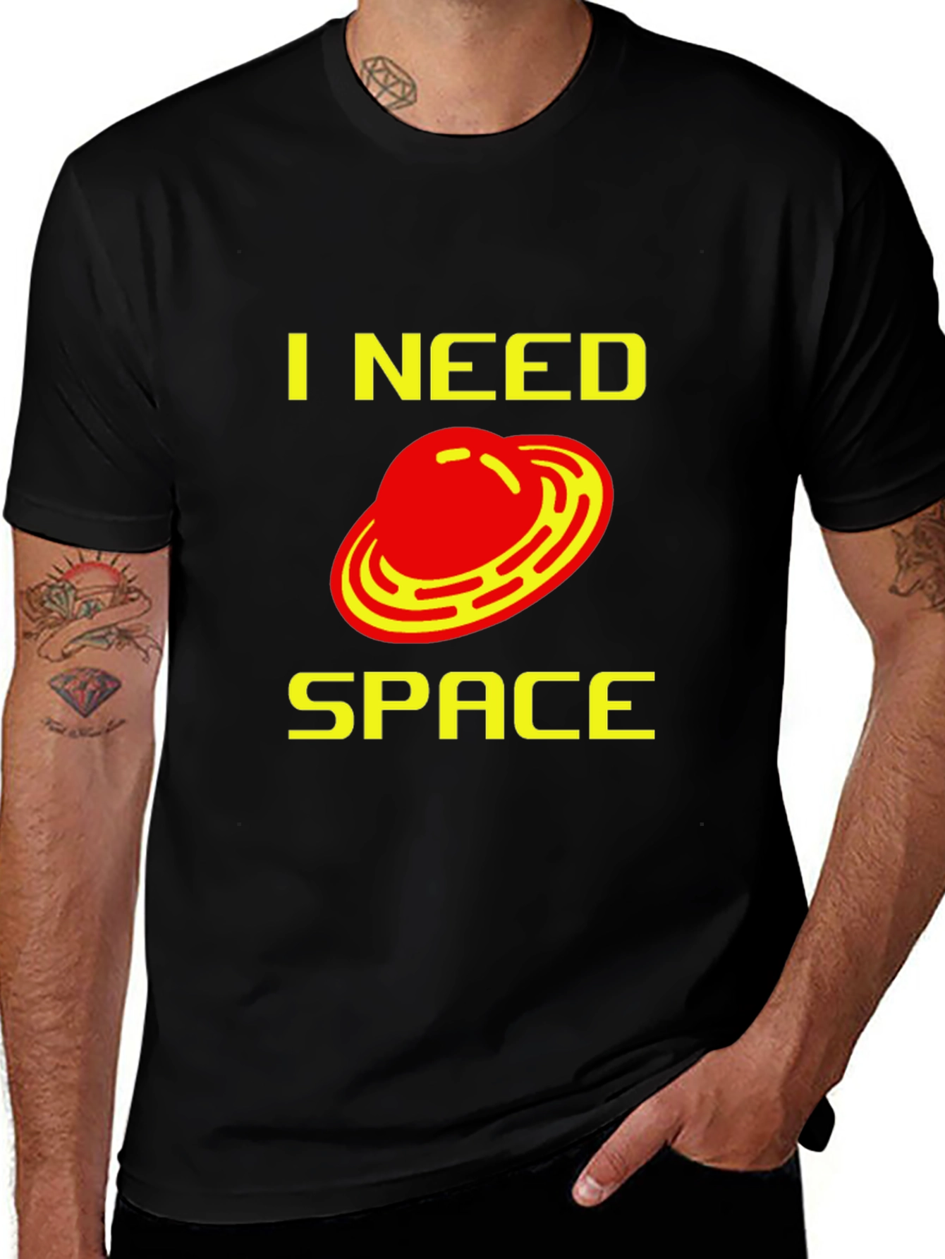 Variant 25 of I Need Space T-Shirt - Sci-Fi UFO Design