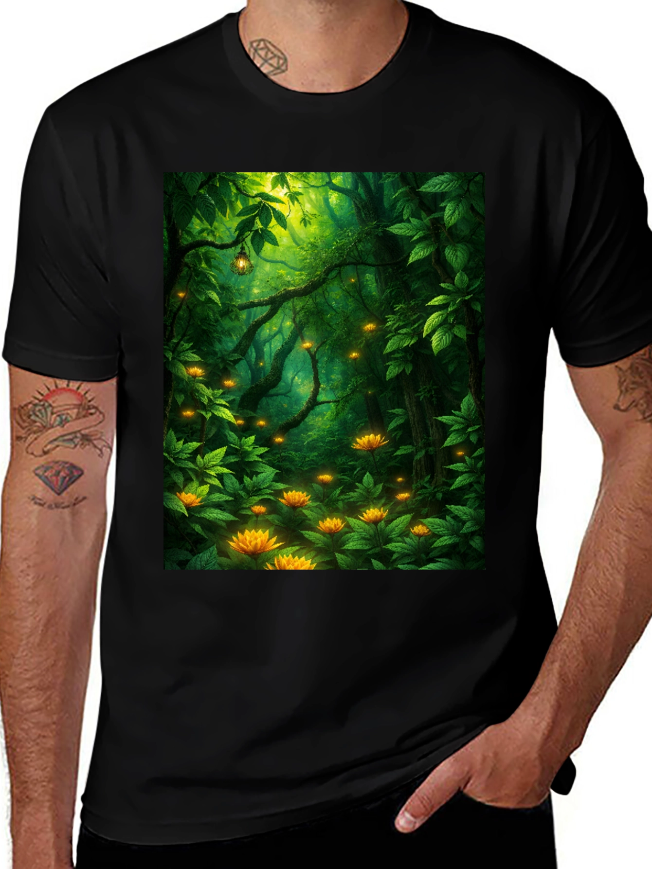 Enchanted Forest Graphic Tee - Magical Nature Shirt