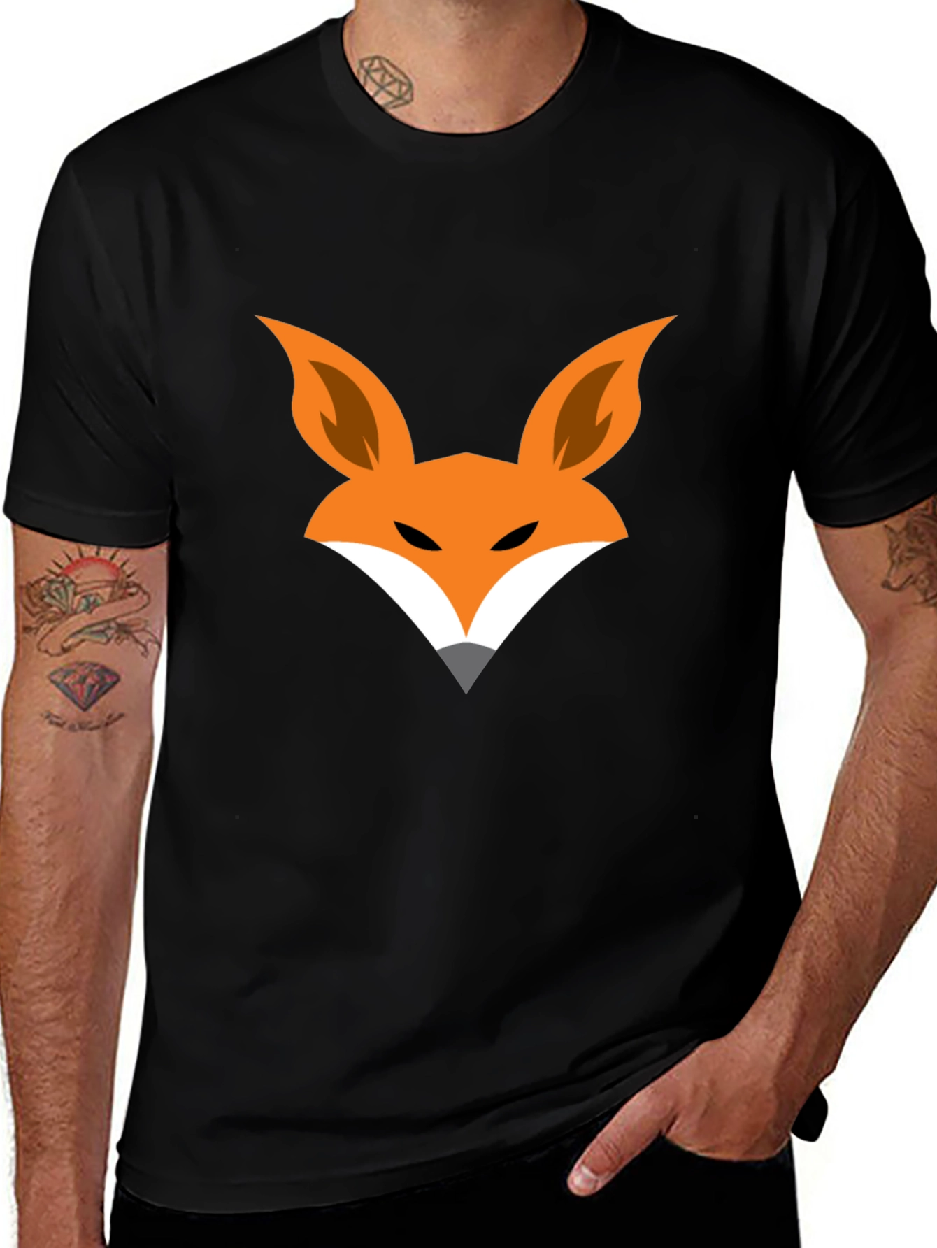 Variant 18 of Fox Graphic Black T-Shirt - Modern Style