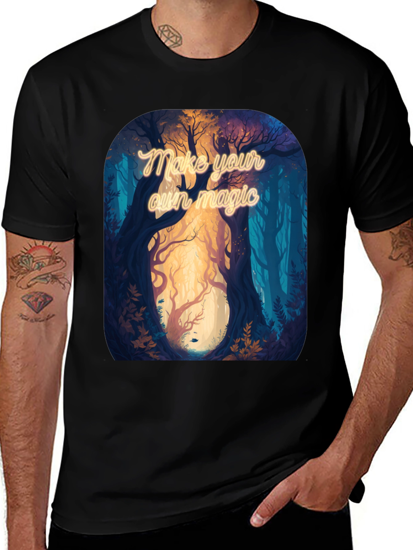 Variant 19 of Enchanted Forest Tee - Make Your Own Magic