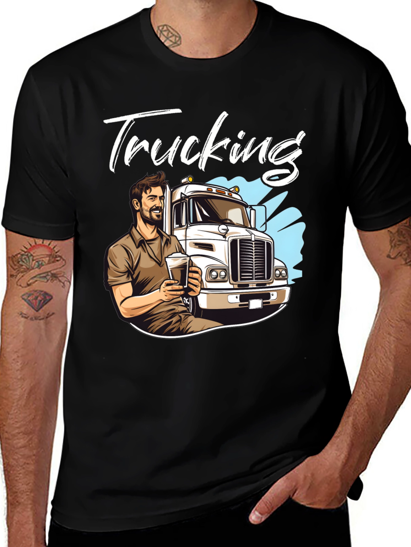 Trucking T-Shirt - Cool Trucker Design