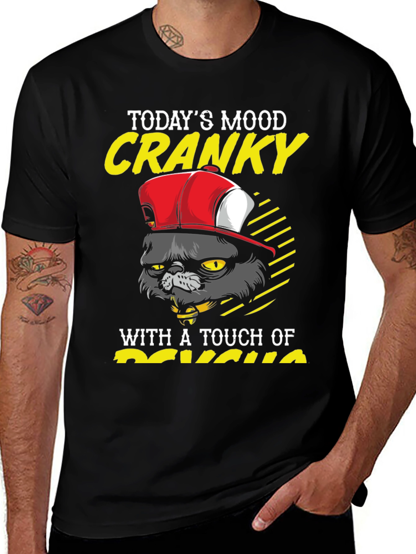 Variant 21 of Cranky Cat T-Shirt - Today's Mood