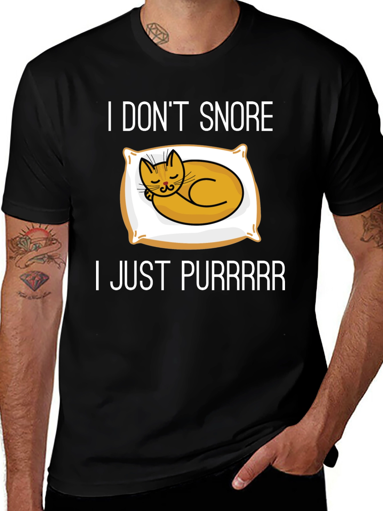 Variant 30 of I Don't Snore Cat T-Shirt