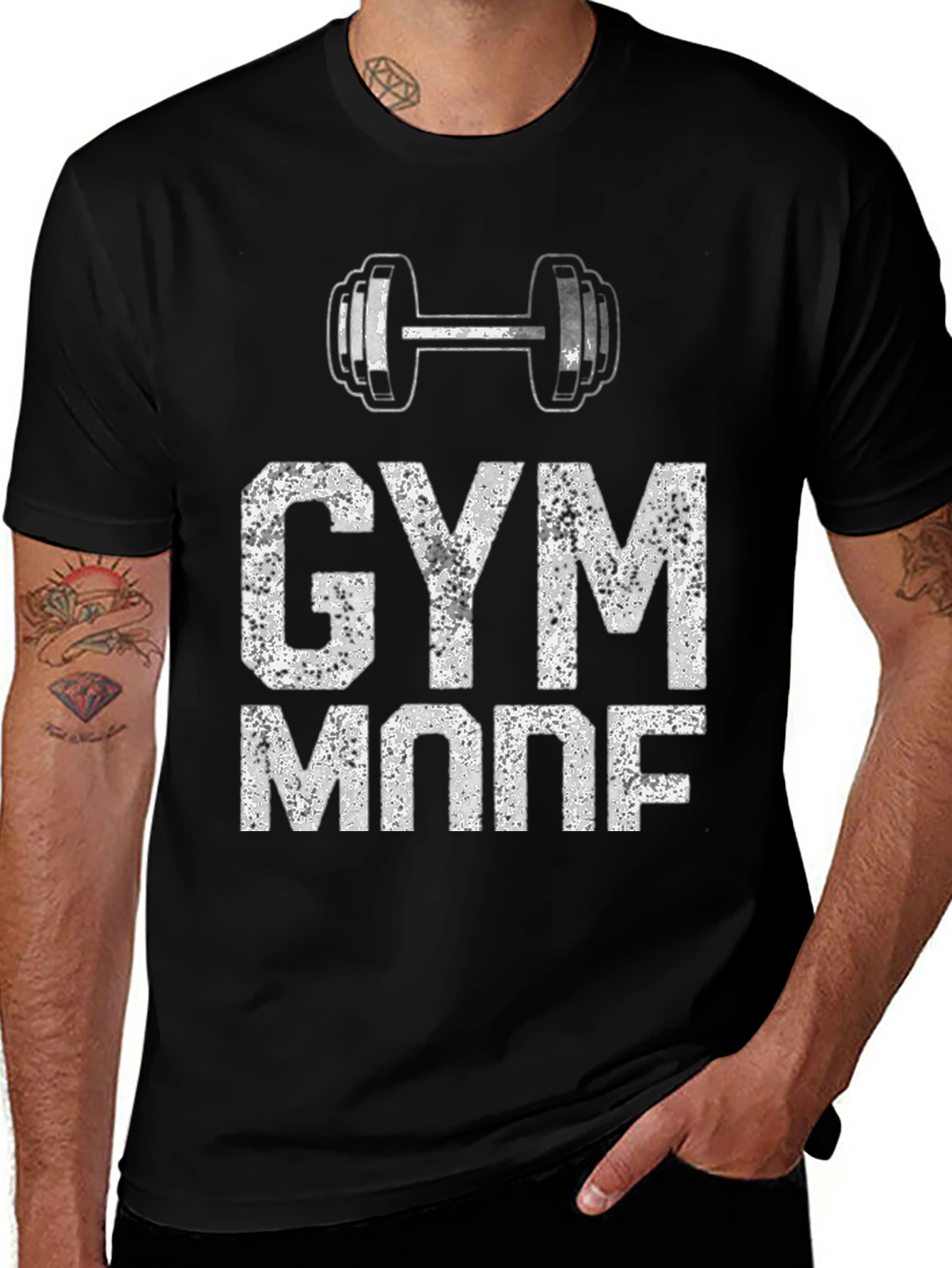 Variant 22 of Gym Mode On Graphic Tee - Men's Fitness Shirt