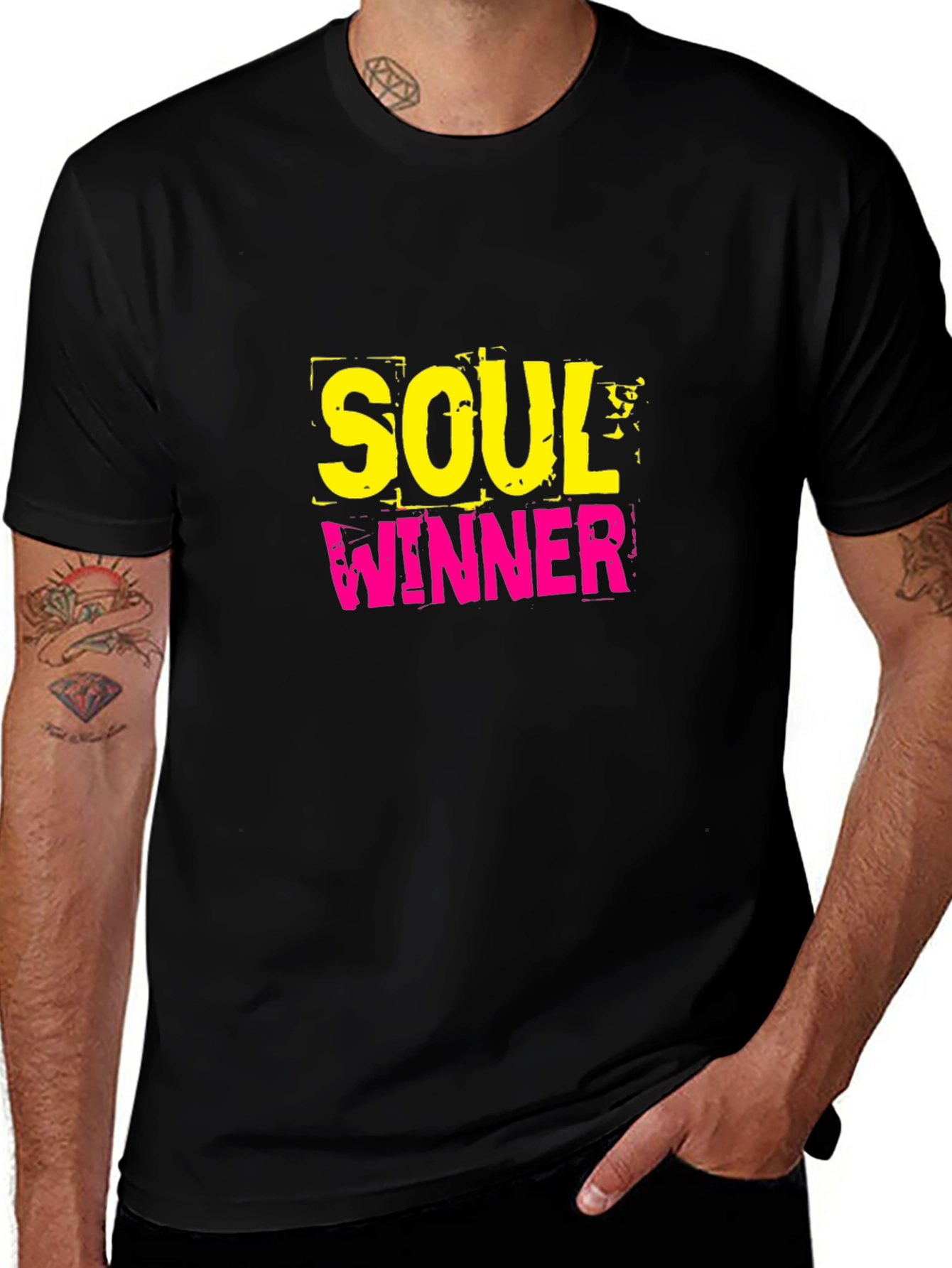 Variant 18 of Soul Winner Graphic Black T-Shirt