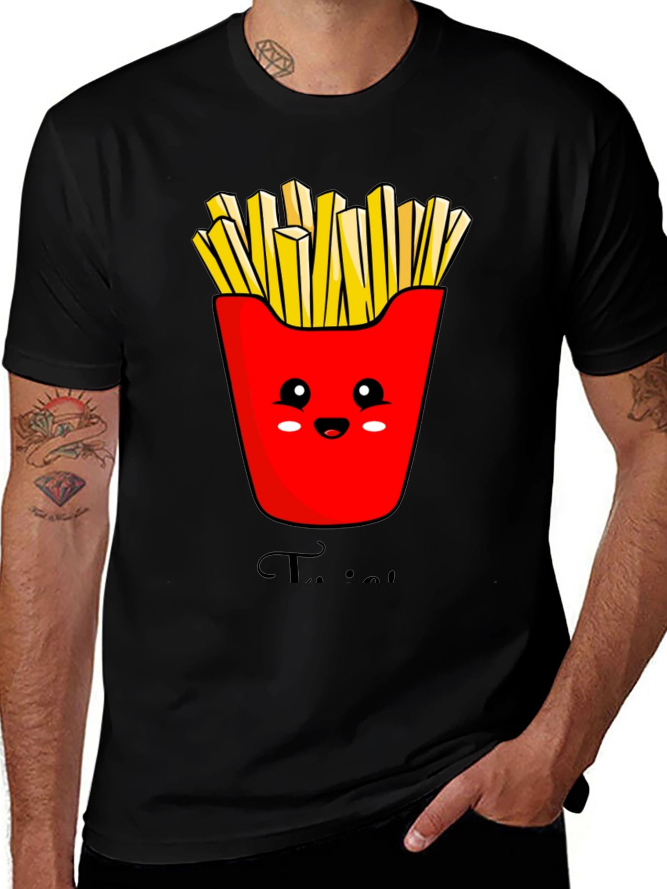 Variant 24 of Cute Fries Graphic T-Shirt - Unisex Style