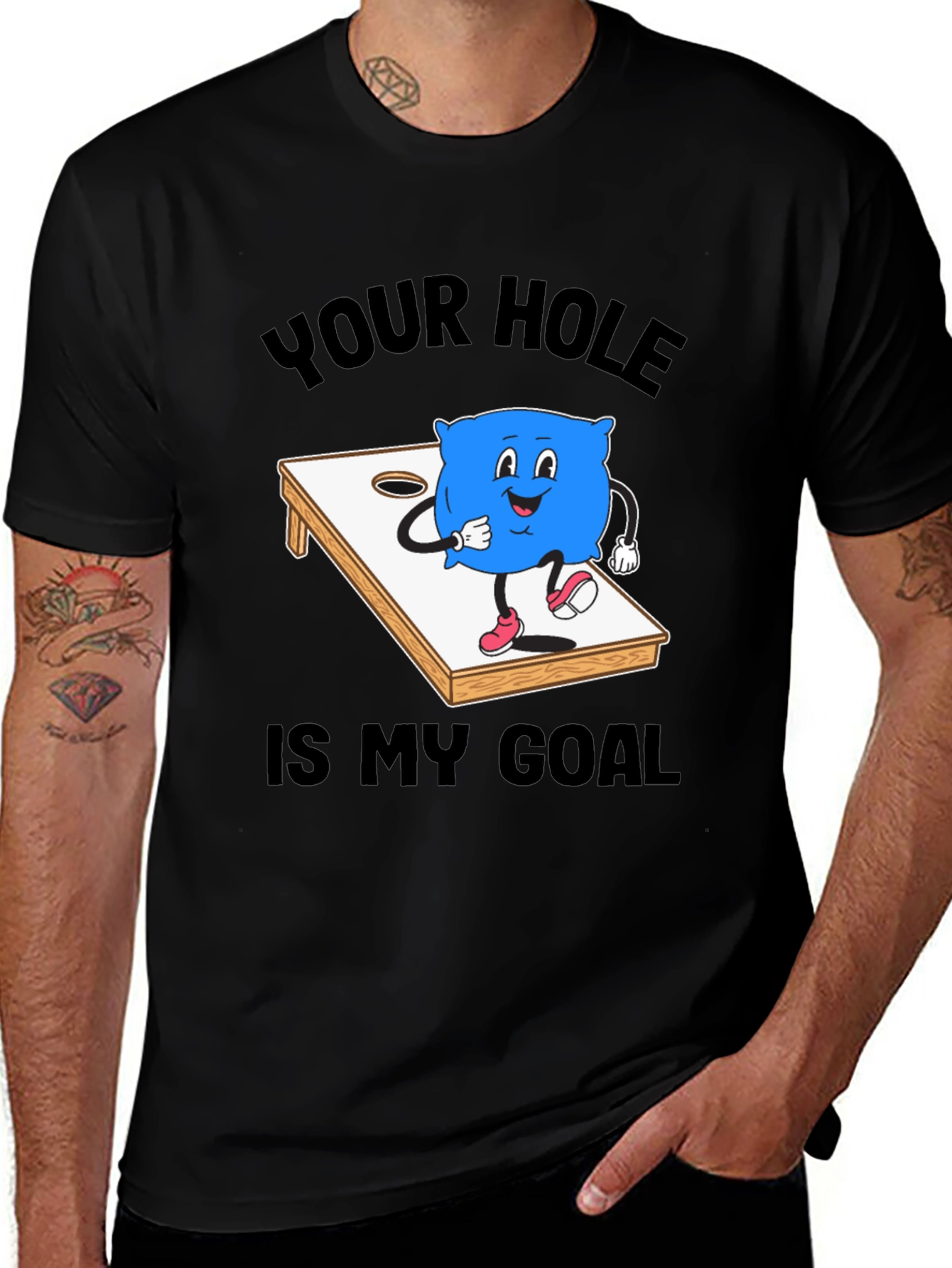 Variant 28 of Funny Cornhole T-Shirt - Your Hole is My Goal