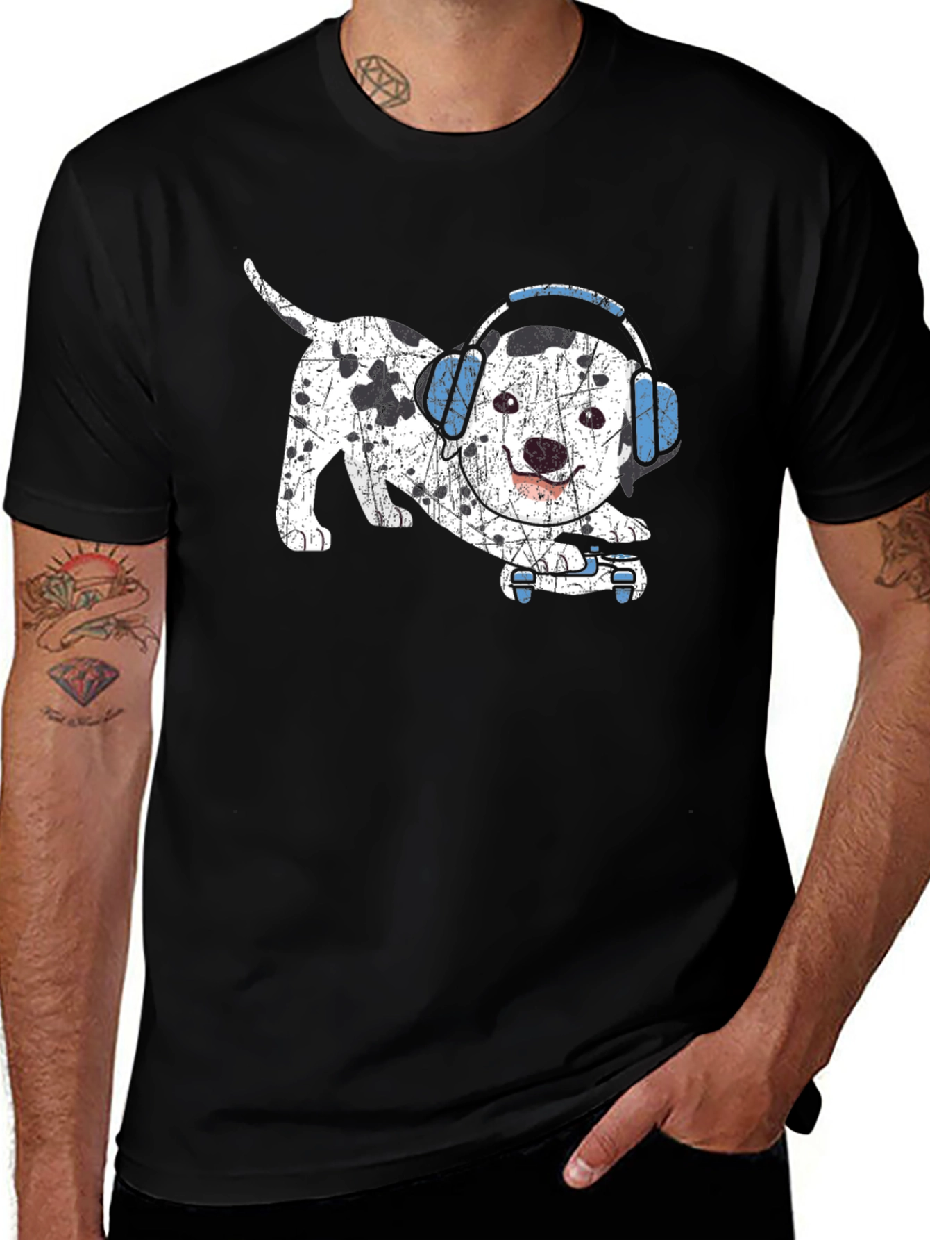 Variant 6 of Dalmatian DJ Graphic Tee