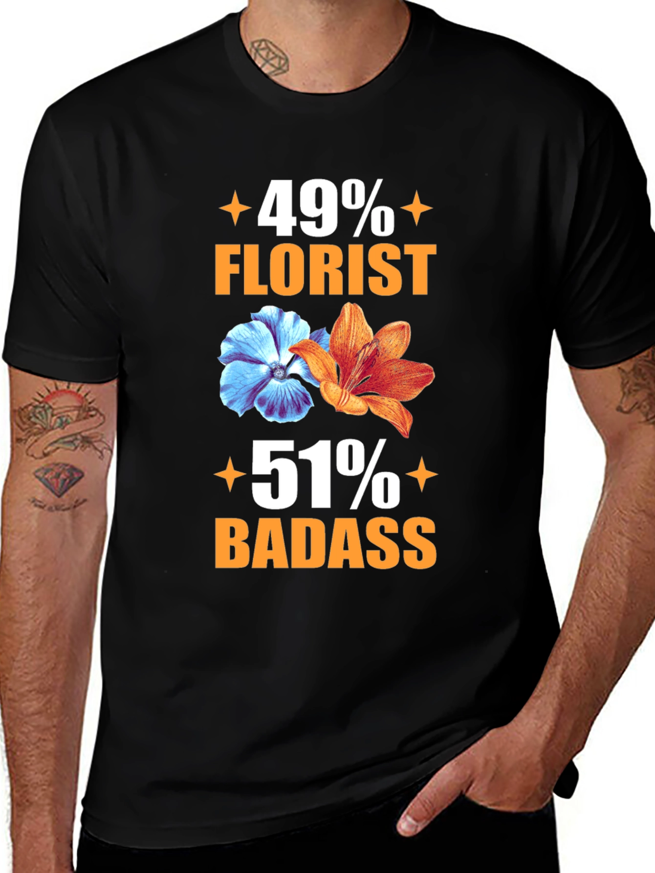 Florist Badass T-Shirt - Floral Graphic Tee