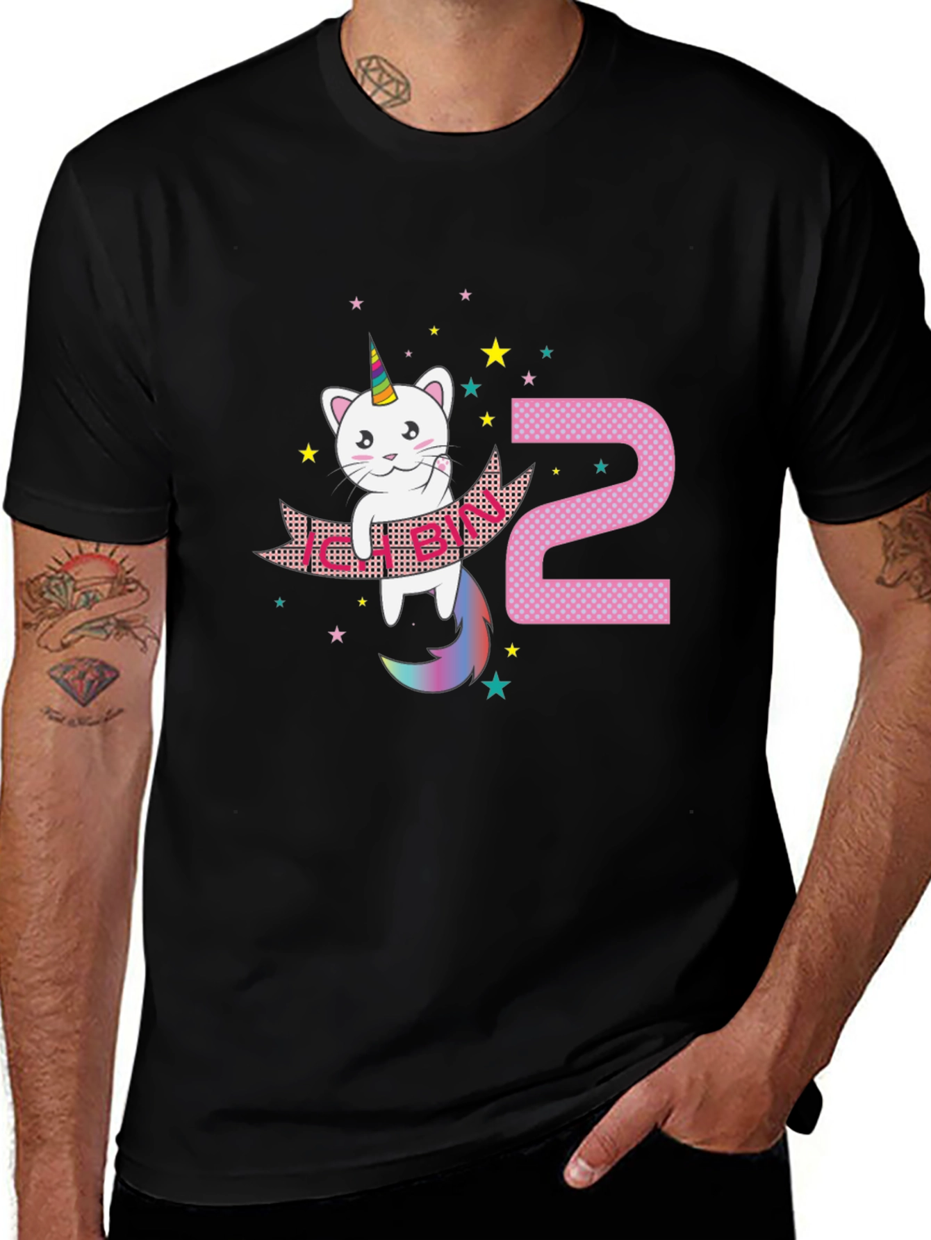 Variant 19 of Cute 2nd Birthday Unicorn Cat T-Shirt