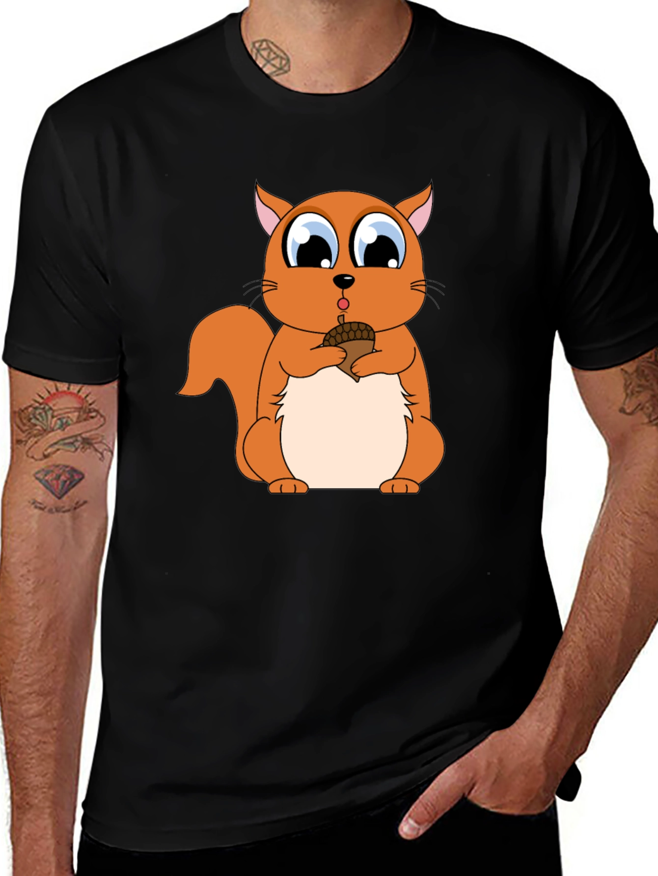 Variant 17 of Cute Squirrel Cartoon Graphic T-Shirt