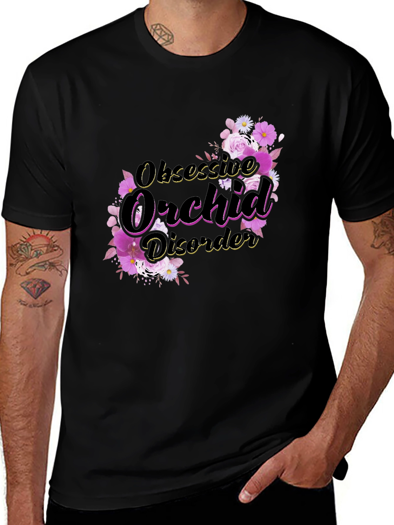 Variant 14 of Obsessive Orchid Disorder Graphic Tee